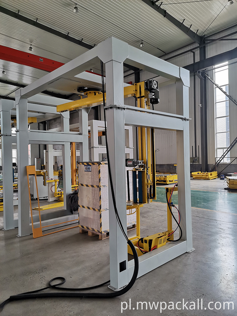 W pełni automatyczna owijarka / owijarka / automatyczna owijarka do palet z ramieniem obrotowym